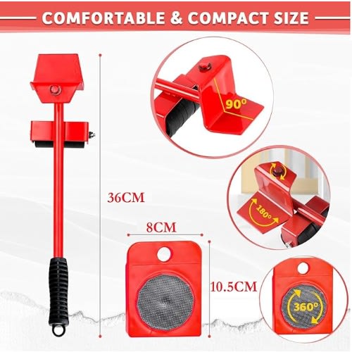 Large Appliance / Furniture Lifter / Mover Tool Set with Pads