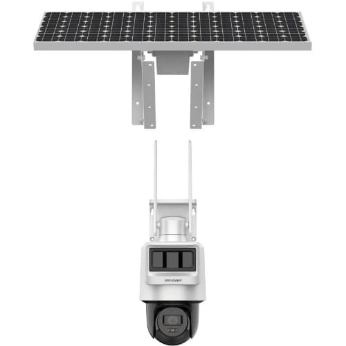 Pro Spotlight Solar Powered Dual Security Pt Camera Setup - 4 Mp