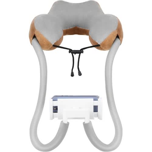2in1 Neck Support Pillow With Phone Holder - Gray