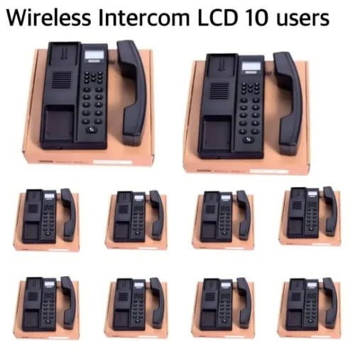 Digital LCD Wireless Intercom - 10 Users