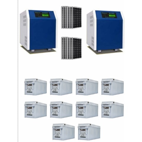 Afripower 10kva 120v Inverter System With 10 Units 200ah Amaron Quanta Battery / 20 Panels