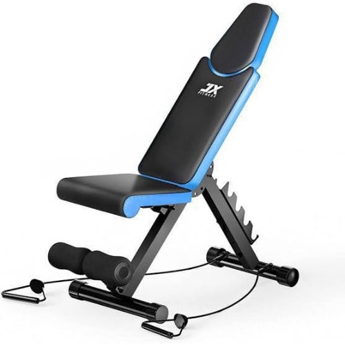 Adjustable Tummy Trimmer Sit Up Bench With Rope & Spring