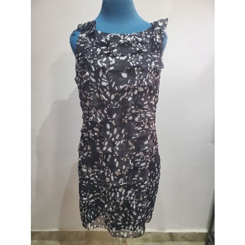 Black Spotted Blouse With Flakes