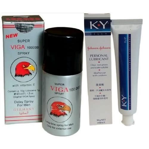 100000 Delay Ejaculation Spray-45ml + Ky Jelly Sex Lubricant-50ml