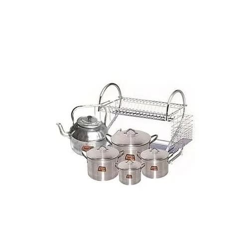 Kitchen Bundle - Tower Pot & Kettle With Plate Rack