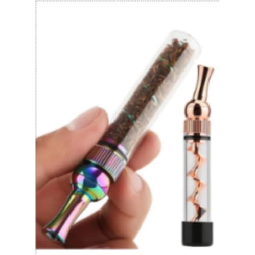 Stainless Steel Smoking Glass Blunt Pipe