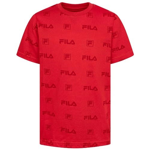 Boys Crewneck Logo Short Sleeve T-shirt - Red