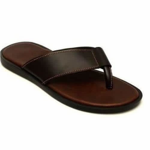 Leather Slippers - Brown