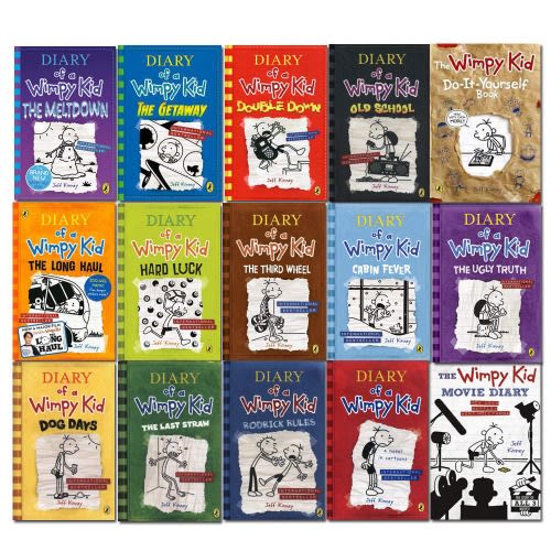 Diary Of A Wimpy Kid Collections - A Set Of 15 Books.