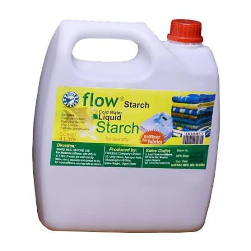 Flow Starch Cold Water Liquid Starch - 4L