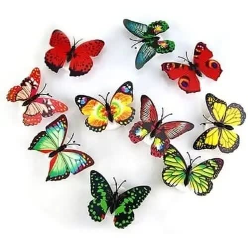 Butterfly Color Changing Led Light - Night Light - 12 Pieces