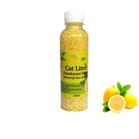 Cat Bead Deodoriser Odour Eliminator Yellow Lemon 250ml