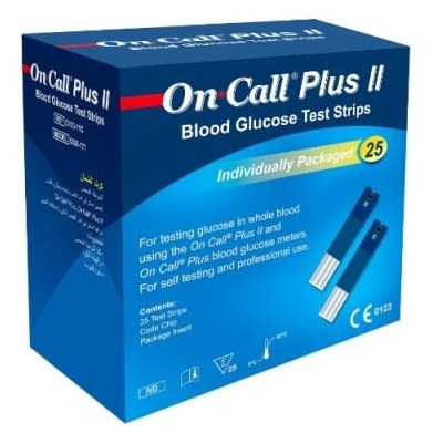 On-call Plus Ll Blood Glucose Test Strip By 25