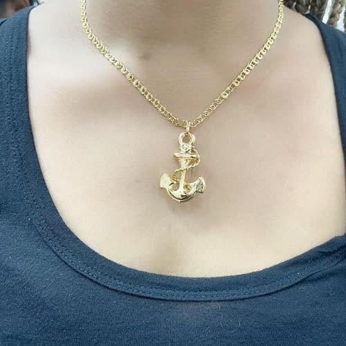 Italian Chain With Anchor Pendant
