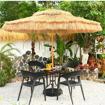 Parasol Thatch Roof Outdoor Umbrella