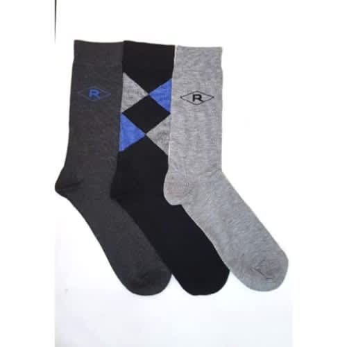 3-in-1 Emporium Cotton Socks - Grey