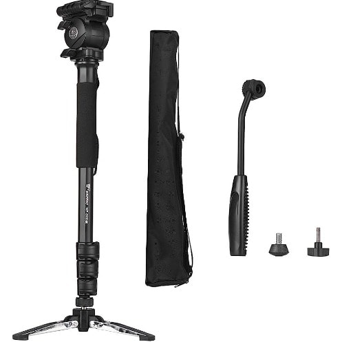 Wf 3958m - Camera DSLR Monopod Tripod + Video DV Fluid Head