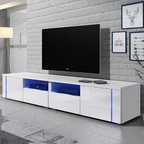 Sadia Besant-double Tv Stand For Tvs Up To 70" White