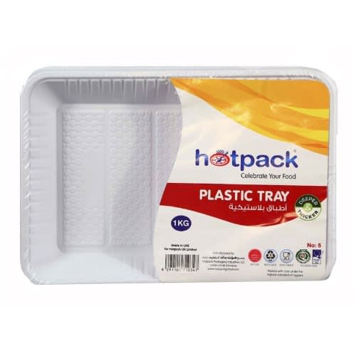 Rectangular Plastic Serving Trays - 1kg - 22pcs