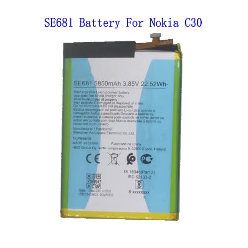 Replacement Battery For Nokia C30  Se681