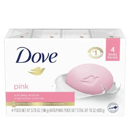 Pink Soft And Smooth Toilet Bar Soap - 4 X 90g