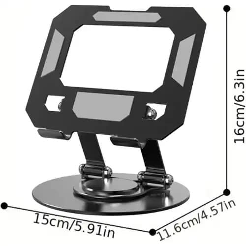 Rotating Carbon Steel Tablet Holder 360°