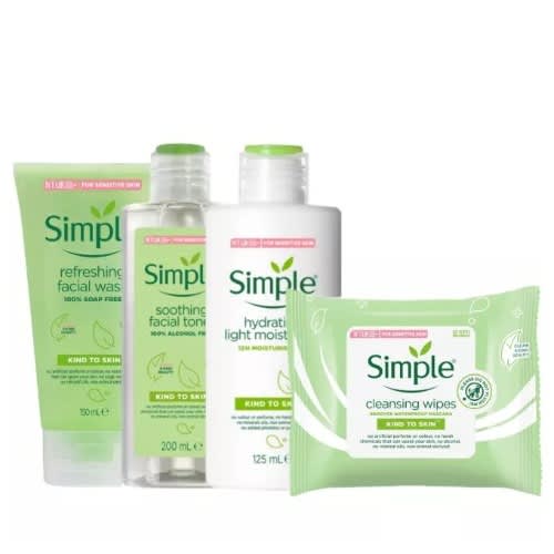 Hydrating Light Moisturizer-125ml - Facial Wash-150ml, Soothing Toner-200ml - Cleansing Wipe