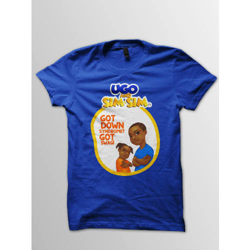 Buy Ugo And Sim Sim Down Syndrome T-shirt Blue in Nigeria