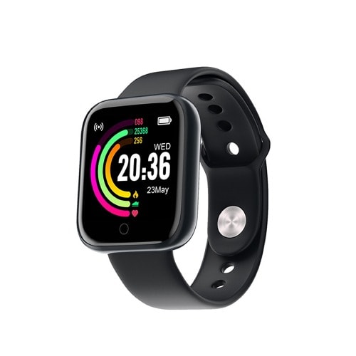 D20 Smart Android And Ios Waterproof Wristwatch - Black