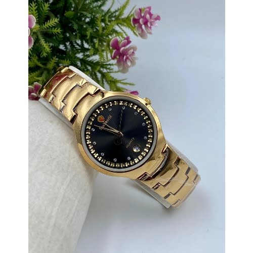 Mens Bracelet Waterproof Wristwatch - Black