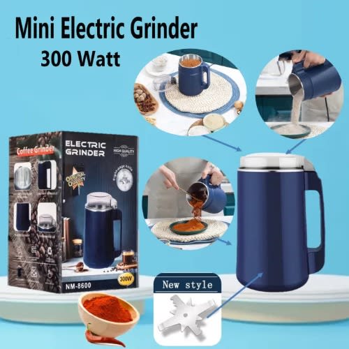 Electric Coffee And Dry Grains Grinder / Dry Food And Spices Grinder - 300W - 500ml