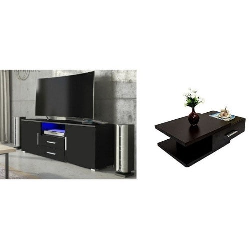TV Stand & Center Table + 2 Free Side Stool