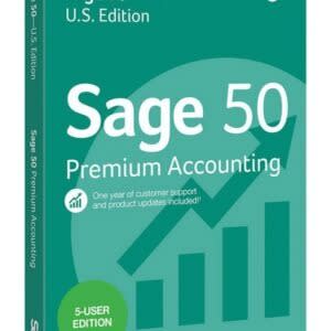Sage 50 Premium Accounting Software 2020 Activation License- 5 User Edition