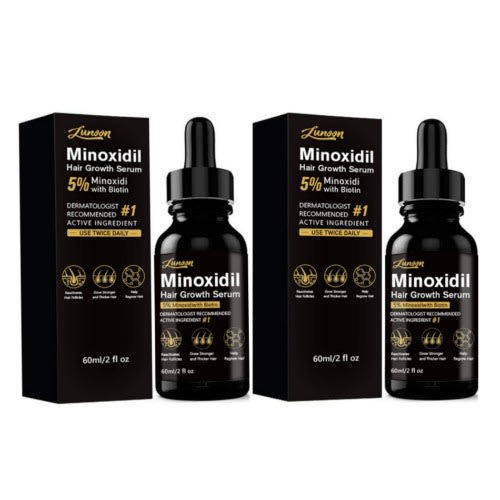Minoxidil 5% Biotin Hair Growth Serum 60ml &times;2
