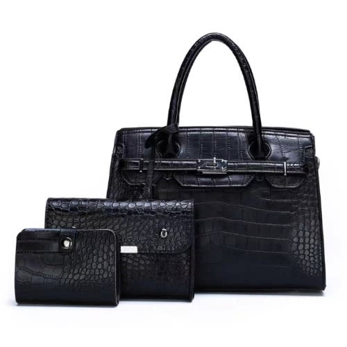 Ladies Leather Handbag - Black