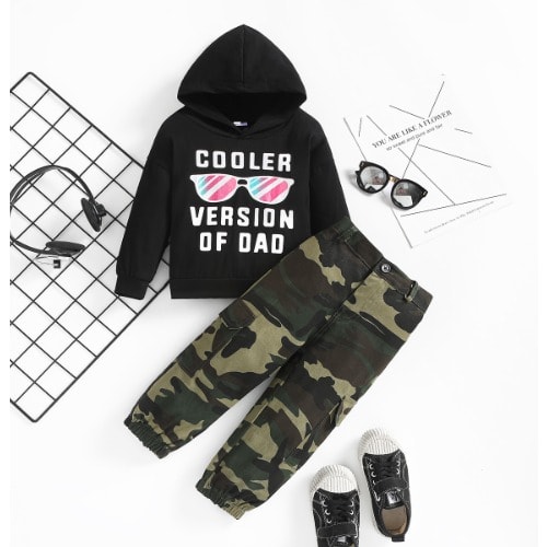 Hoodie And Combat Camo Long Trouser