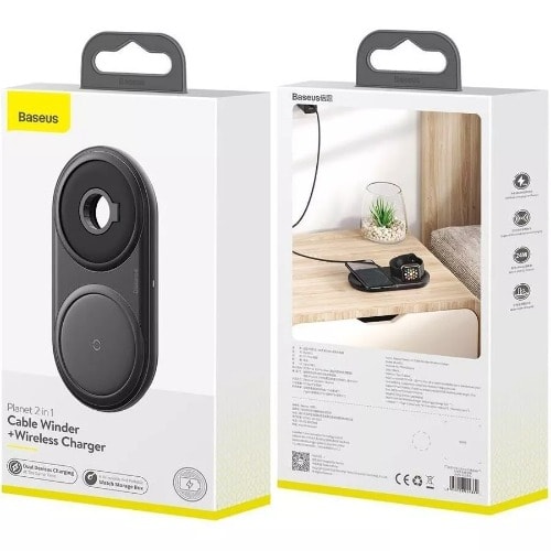 Baseus Planet 2in1 Cable Winder- Wireless Charger