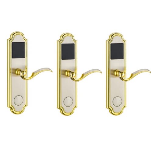 Door Lock With RFID Card Access Control - Golden Edge - 3 Sets