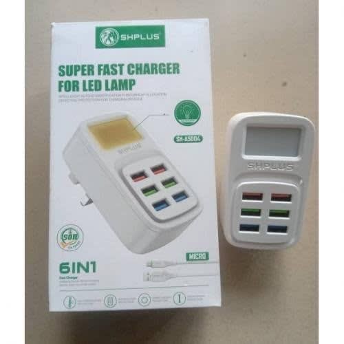 Shplus  6 In 1 Charger With Led Lamp