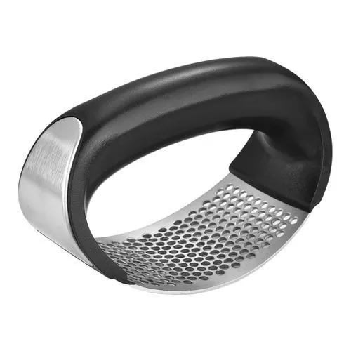 Steel Garlic Crusher - Silver
