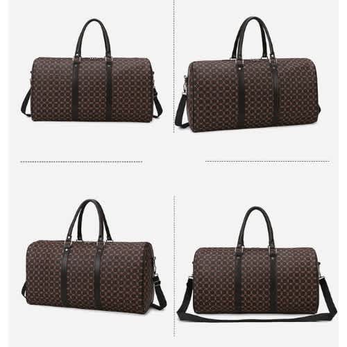 Lightweight Duffle Sports Gym Bag - Shoulder Leather Travel Duffel Travel Bag