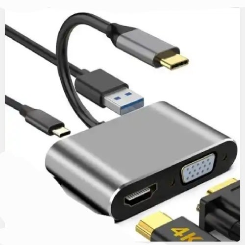 4 In 1 Type-c To Hdmi 4k Vga Adapter