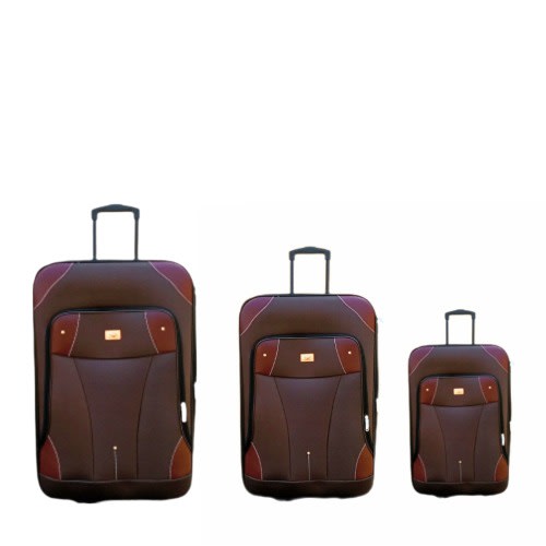 By 3 Set Patterned Multipurpose Luggage Boxes - Brown