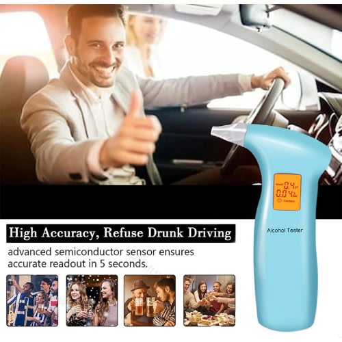 Digital Breath Alcohol Tester - Blue