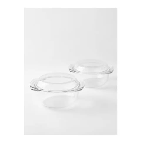Tempered Glass Casserole Serving Dish Set 2-piece