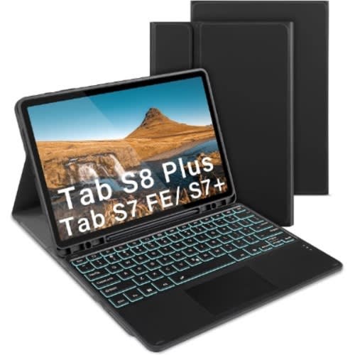 Smart Bluethooth Keyboard Case With Touchpad For Samsung Tab S8 Plus
