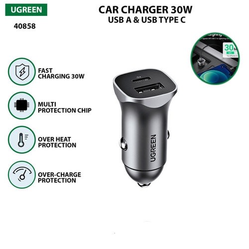 40858 Dual-port Car Charger - 22.5W