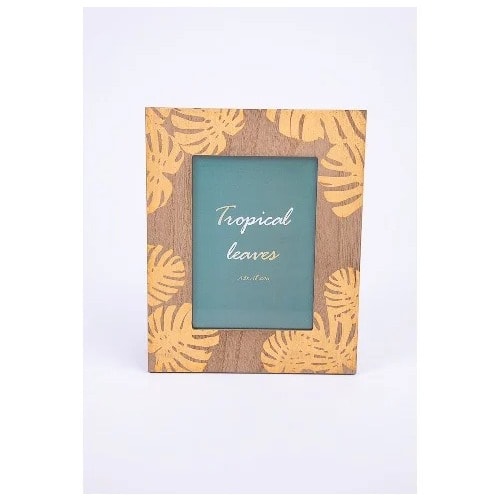 Tropical Leaves Picture Frame - Brown