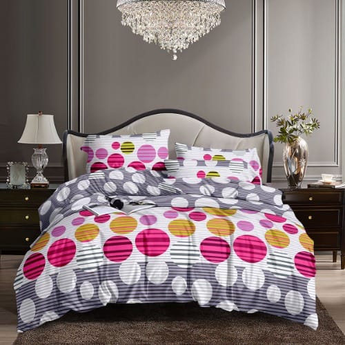 Bedsheet And Four Pillowcases - Multicolor