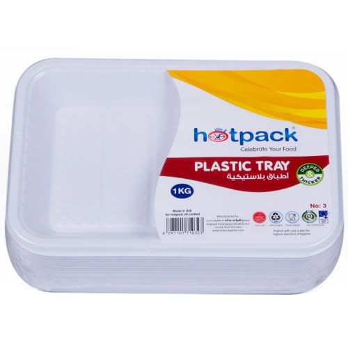 Rectangular Plastic Serving Trays - 1kg - 46pcs